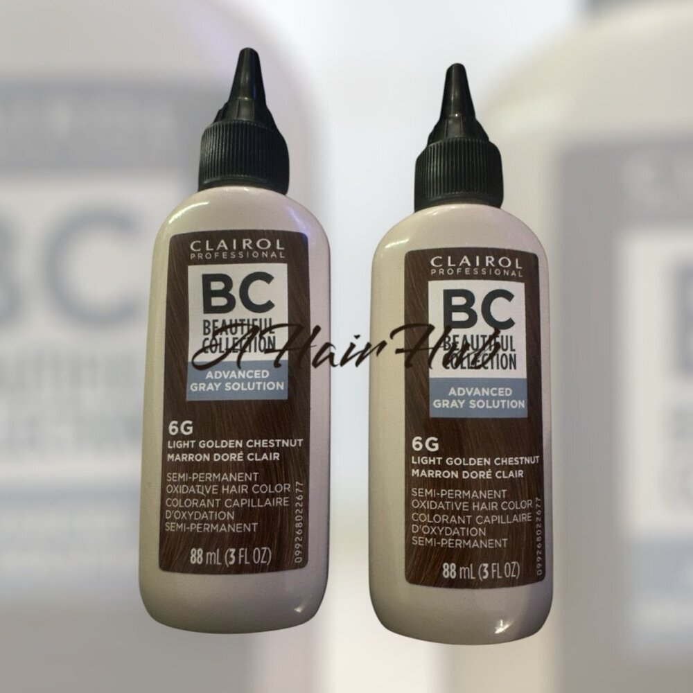 Clairol Advanced Gray Solution Semi Permanent 6G Light Golden Chestnut 3oz Lot 2